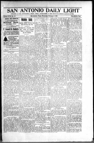 San Antonio Daily Light (San Antonio, Tex.), Vol. 18, No. 20, Ed. 1 Wednesday, February 9, 1898