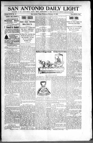 San Antonio Daily Light (San Antonio, Tex.), Vol. 18, No. 27, Ed. 1 Wednesday, February 16, 1898