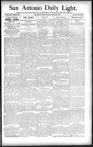 San Antonio Daily Light. (San Antonio, Tex.), Vol. 14, No. 242, Ed. 1 Tuesday, October 30, 1894