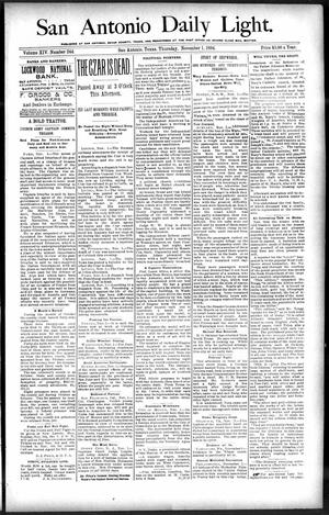 San Antonio Daily Light. (San Antonio, Tex.), Vol. 14, No. 244, Ed. 1 Thursday, November 1, 1894