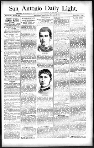 San Antonio Daily Light. (San Antonio, Tex.), Vol. 14, No. 245, Ed. 1 Friday, November 2, 1894