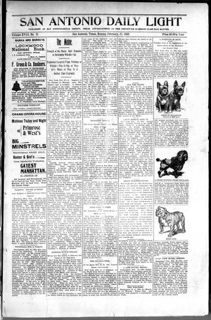 San Antonio Daily Light (San Antonio, Tex.), Vol. 18, No. 32, Ed. 1 Monday, February 21, 1898