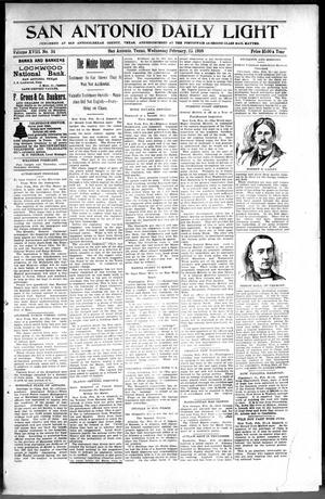San Antonio Daily Light (San Antonio, Tex.), Vol. 18, No. 34, Ed. 1 Wednesday, February 23, 1898