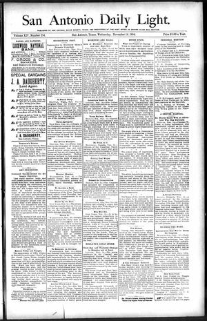 San Antonio Daily Light. (San Antonio, Tex.), Vol. 14, No. 254, Ed. 1 Wednesday, November 14, 1894