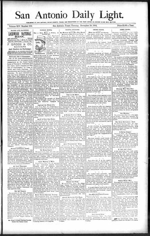San Antonio Daily Light. (San Antonio, Tex.), Vol. 14, No. 259, Ed. 1 Tuesday, November 20, 1894