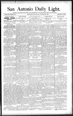 San Antonio Daily Light. (San Antonio, Tex.), Vol. 14, No. 264, Ed. 1 Monday, November 26, 1894