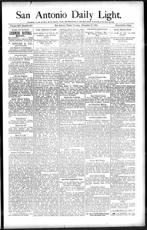San Antonio Daily Light. (San Antonio, Tex.), Vol. 14, No. 265, Ed. 1 Tuesday, November 27, 1894