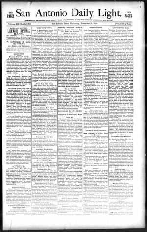 San Antonio Daily Light. (San Antonio, Tex.), Vol. 14, No. 266, Ed. 1 Wednesday, November 28, 1894