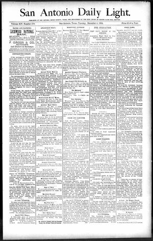 San Antonio Daily Light. (San Antonio, Tex.), Vol. 14, No. 270, Ed. 1 Tuesday, December 4, 1894