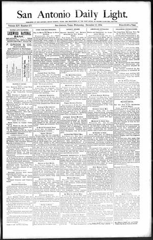 San Antonio Daily Light. (San Antonio, Tex.), Vol. 14, No. 277, Ed. 1 Wednesday, December 12, 1894