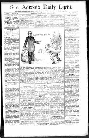 San Antonio Daily Light. (San Antonio, Tex.), Vol. 15, No. 14, Ed. 1 Tuesday, February 5, 1895