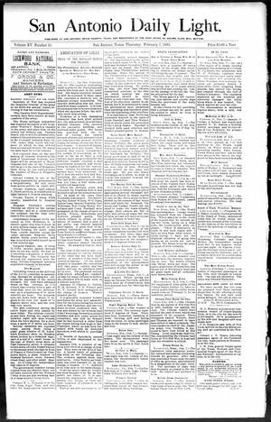 San Antonio Daily Light. (San Antonio, Tex.), Vol. 15, No. 16, Ed. 1 Thursday, February 7, 1895