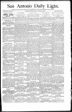 San Antonio Daily Light. (San Antonio, Tex.), Vol. 15, No. 17, Ed. 1 Friday, February 8, 1895