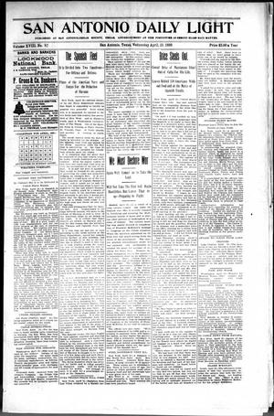 San Antonio Daily Light (San Antonio, Tex.), Vol. 18, No. 82, Ed. 1 Wednesday, April 13, 1898