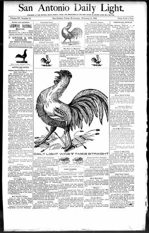 San Antonio Daily Light. (San Antonio, Tex.), Vol. 15, No. 22, Ed. 1 Wednesday, February 13, 1895