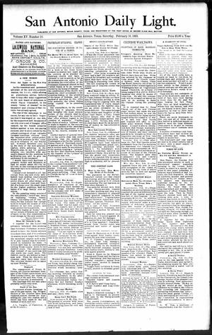 San Antonio Daily Light. (San Antonio, Tex.), Vol. 15, No. 25, Ed. 1 Saturday, February 16, 1895
