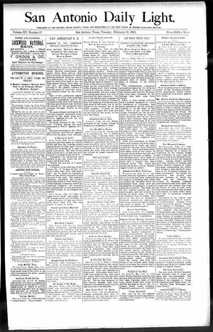 San Antonio Daily Light. (San Antonio, Tex.), Vol. 15, No. 27, Ed. 1 Tuesday, February 19, 1895