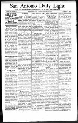 San Antonio Daily Light. (San Antonio, Tex.), Vol. 15, No. 28, Ed. 1 Wednesday, February 20, 1895
