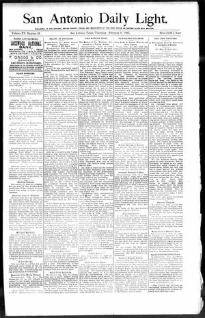 San Antonio Daily Light. (San Antonio, Tex.), Vol. 15, No. 29, Ed. 1 Thursday, February 21, 1895
