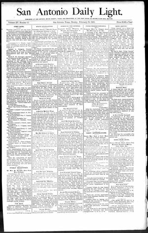 San Antonio Daily Light. (San Antonio, Tex.), Vol. 15, No. 32, Ed. 1 Monday, February 25, 1895