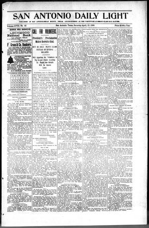 San Antonio Daily Light (San Antonio, Tex.), Vol. 18, No. 92, Ed. 1 Saturday, April 23, 1898