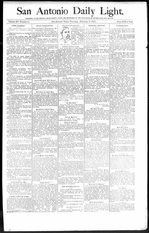 San Antonio Daily Light. (San Antonio, Tex.), Vol. 15, No. 35, Ed. 1 Thursday, February 28, 1895