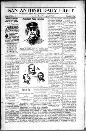San Antonio Daily Light (San Antonio, Tex.), Vol. 18, No. 96, Ed. 1 Wednesday, April 27, 1898