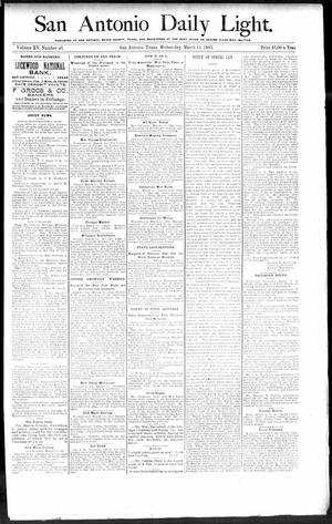 San Antonio Daily Light. (San Antonio, Tex.), Vol. 15, No. 46, Ed. 1 Wednesday, March 13, 1895