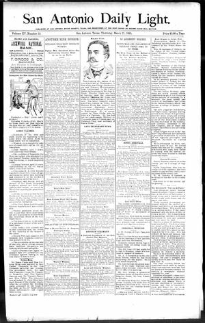 San Antonio Daily Light. (San Antonio, Tex.), Vol. 15, No. 53, Ed. 1 Thursday, March 21, 1895