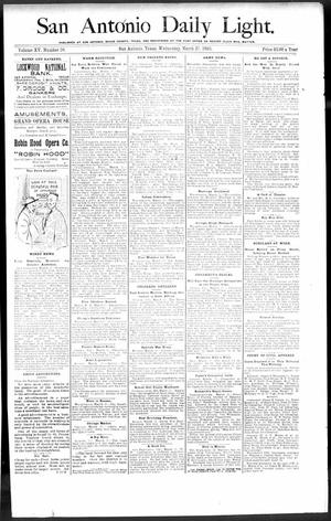 San Antonio Daily Light. (San Antonio, Tex.), Vol. 15, No. 58, Ed. 1 Wednesday, March 27, 1895