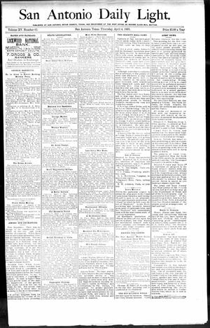San Antonio Daily Light. (San Antonio, Tex.), Vol. 15, No. 65, Ed. 1 Thursday, April 4, 1895