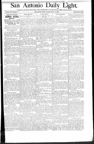 San Antonio Daily Light. (San Antonio, Tex.), Vol. 15, No. 77, Ed. 1 Tuesday, April 16, 1895