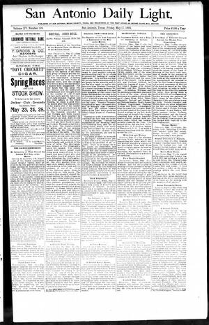 Primary view of object titled 'San Antonio Daily Light. (San Antonio, Tex.), Vol. 15, No. 108, Ed. 1 Friday, May 17, 1895'.