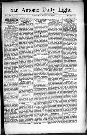 San Antonio Daily Light. (San Antonio, Tex.), Vol. 15, No. 148, Ed. 1 Wednesday, June 26, 1895