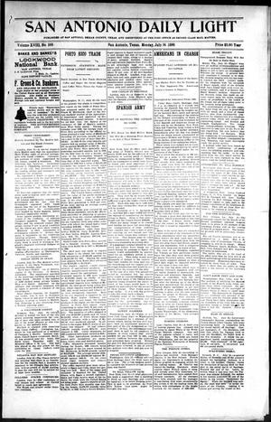 San Antonio Daily Light (San Antonio, Tex.), Vol. 18, No. 168, Ed. 1 Monday, July 18, 1898