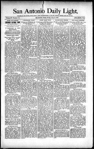 San Antonio Daily Light. (San Antonio, Tex.), Vol. 15, No. 170, Ed. 1 Friday, July 19, 1895