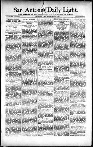 San Antonio Daily Light. (San Antonio, Tex.), Vol. 15, No. 171, Ed. 1 Saturday, July 20, 1895