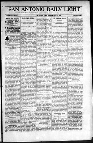 San Antonio Daily Light (San Antonio, Tex.), Vol. 18, No. 177, Ed. 1 Wednesday, July 27, 1898