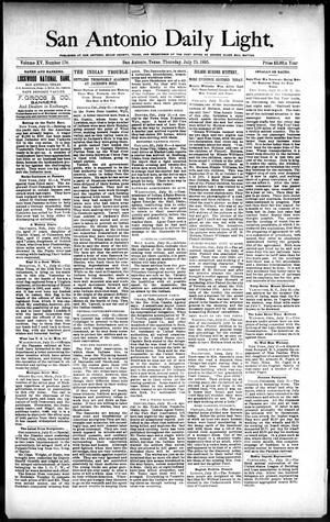 San Antonio Daily Light. (San Antonio, Tex.), Vol. 15, No. 176, Ed. 1 Thursday, July 25, 1895