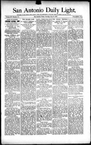 San Antonio Daily Light. (San Antonio, Tex.), Vol. 15, No. 181, Ed. 1 Tuesday, July 30, 1895
