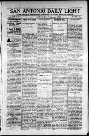 San Antonio Daily Light (San Antonio, Tex.), Vol. 18, No. 183, Ed. 1 Tuesday, August 2, 1898