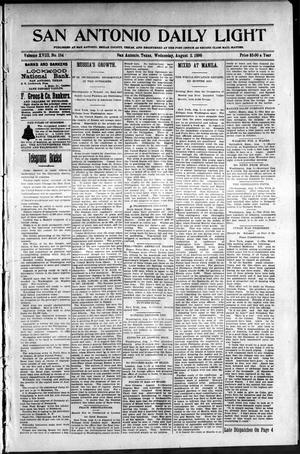 San Antonio Daily Light (San Antonio, Tex.), Vol. 18, No. 184, Ed. 1 Wednesday, August 3, 1898
