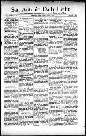San Antonio Daily Light. (San Antonio, Tex.), Vol. 15, No. 190, Ed. 1 Thursday, August 8, 1895