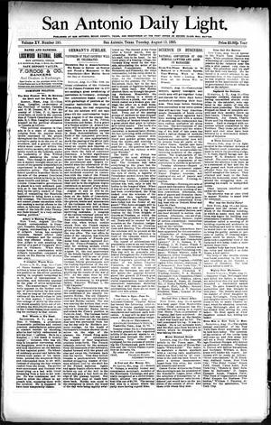San Antonio Daily Light. (San Antonio, Tex.), Vol. 15, No. 195, Ed. 1 Tuesday, August 13, 1895