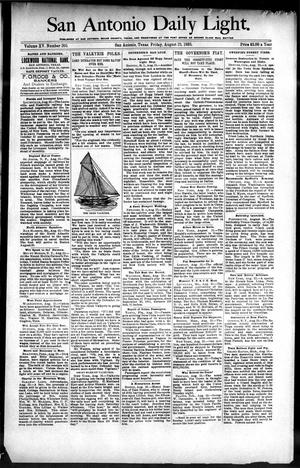 San Antonio Daily Light. (San Antonio, Tex.), Vol. 15, No. 205, Ed. 1 Friday, August 23, 1895