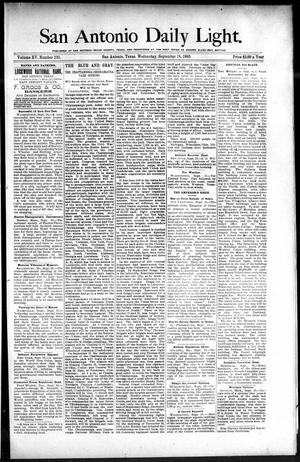San Antonio Daily Light. (San Antonio, Tex.), Vol. 15, No. 230, Ed. 1 Wednesday, September 18, 1895