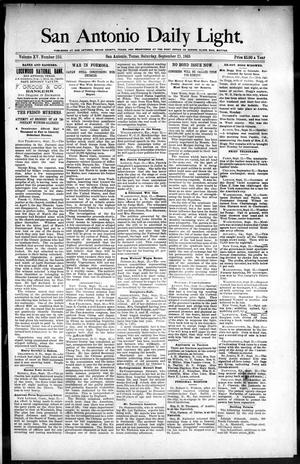 San Antonio Daily Light. (San Antonio, Tex.), Vol. 15, No. 233, Ed. 1 Saturday, September 21, 1895