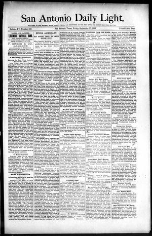 San Antonio Daily Light. (San Antonio, Tex.), Vol. 15, No. 239, Ed. 1 Friday, September 27, 1895