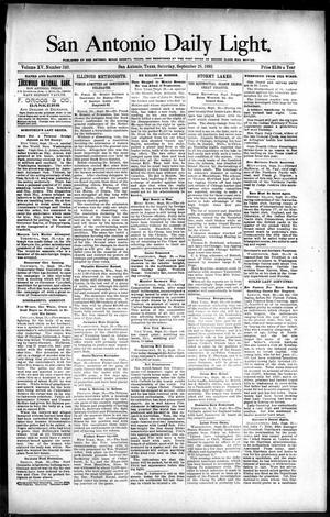San Antonio Daily Light. (San Antonio, Tex.), Vol. 15, No. 240, Ed. 1 Saturday, September 28, 1895