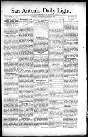 San Antonio Daily Light. (San Antonio, Tex.), Vol. 15, No. 242, Ed. 1 Monday, September 30, 1895